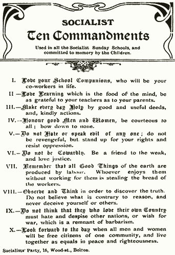 Socialist Ten Commandments